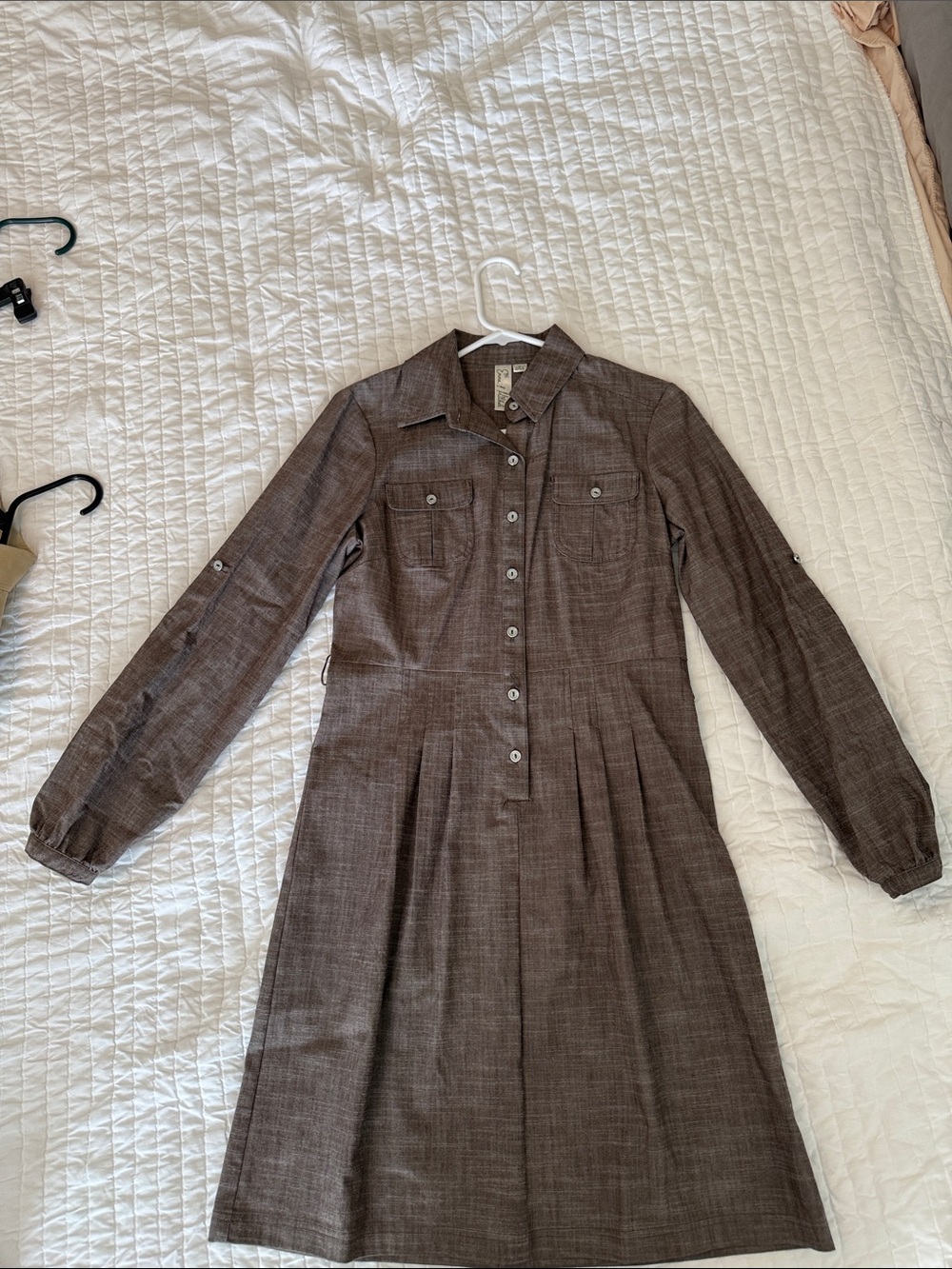 Emma & Michele Brown Long-Sleeve Shirt Dress